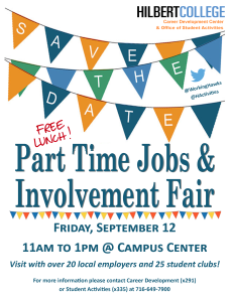 PT Job Fair and Involvement Fair flyer